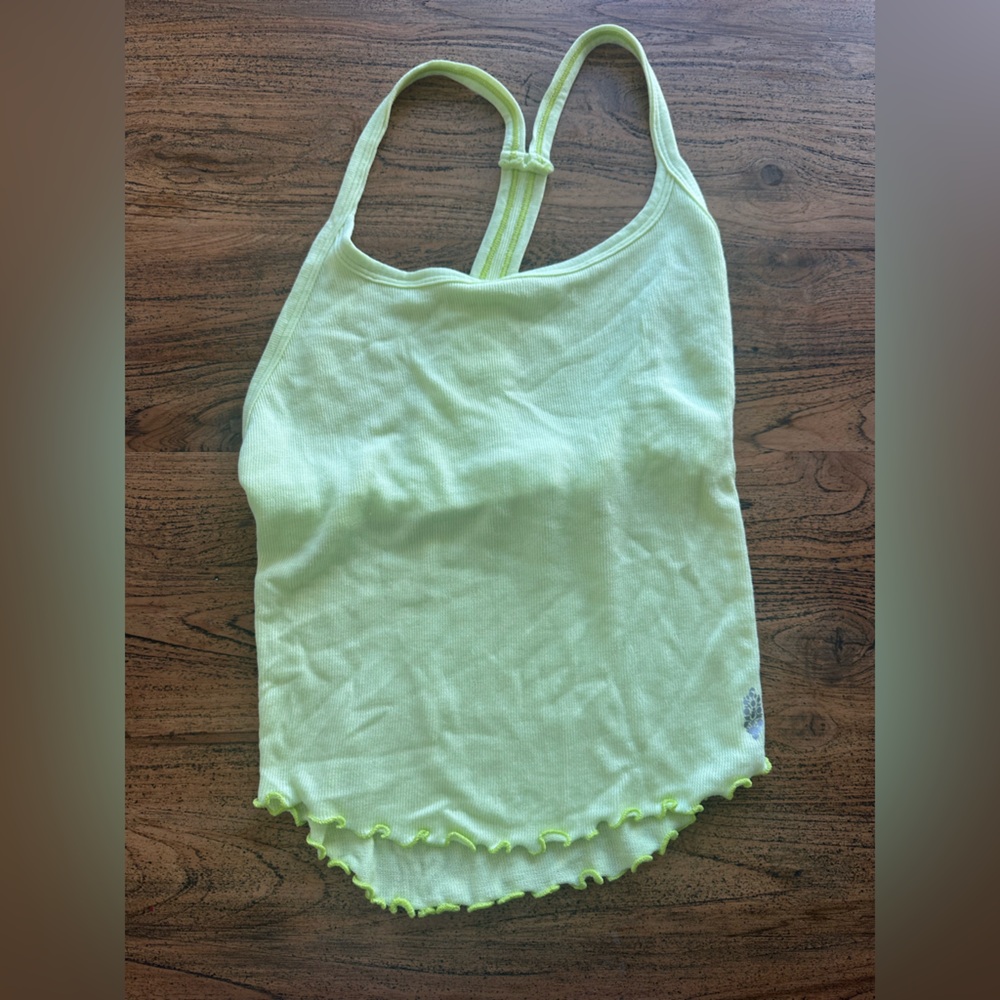 Free People Movement Racer Back Lettuce Trim Tank XS/S